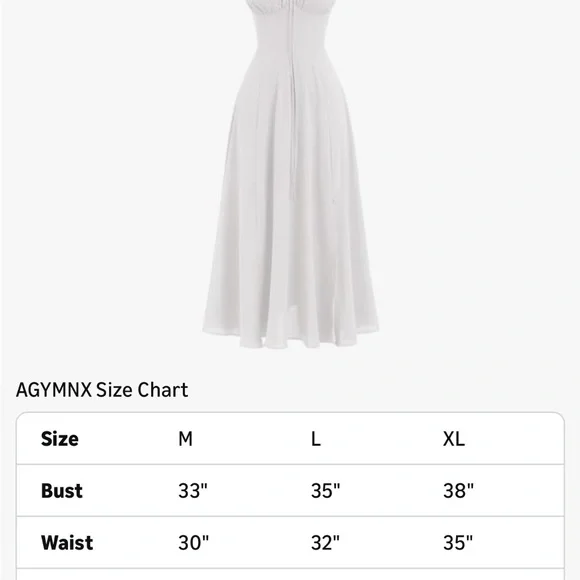 White Maxi Dress with Cinched Bodice - Picture 5 of 5